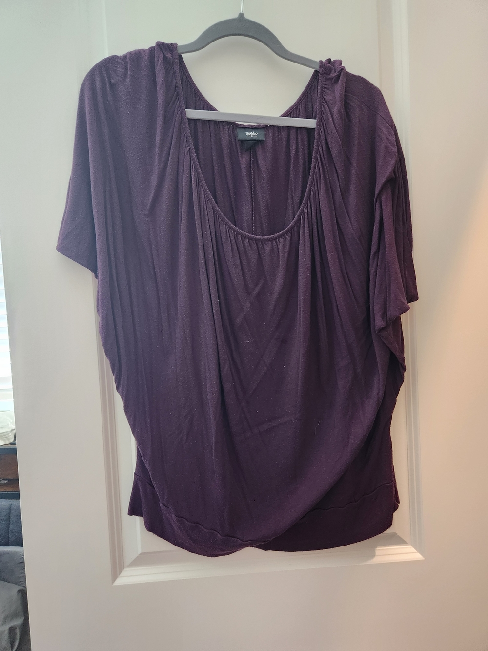 Mossimo Deep Plum Batwing Scoop Neck Tunic